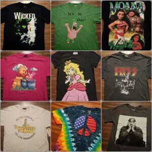 10 T-SHIRT MYSTERY BUNDLE - Bulk Lot Set Random Tees Shirts
